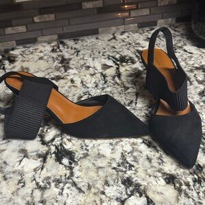 Elegant Black Women's Slingback Shoes
